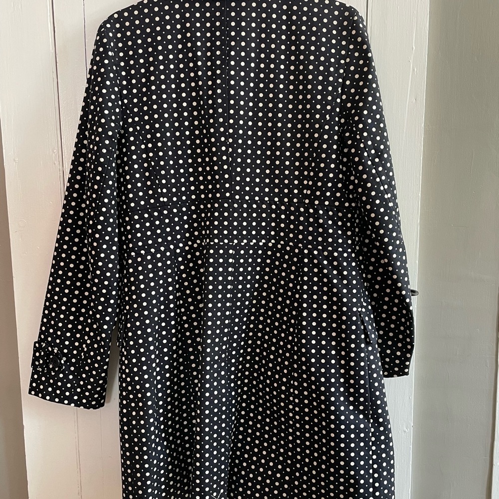 Loft Black Polka Dot Button Front Collared Spring… - image 5